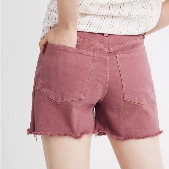 Madewell Garment-Dyed Button-Front High-Rise Denim Shorts - Picture 3 of 4